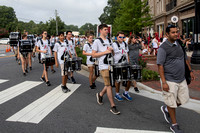 2_Drum Line with other schools_parade 2018